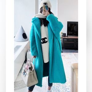 MaxMara Turquoise Teddy Jacket